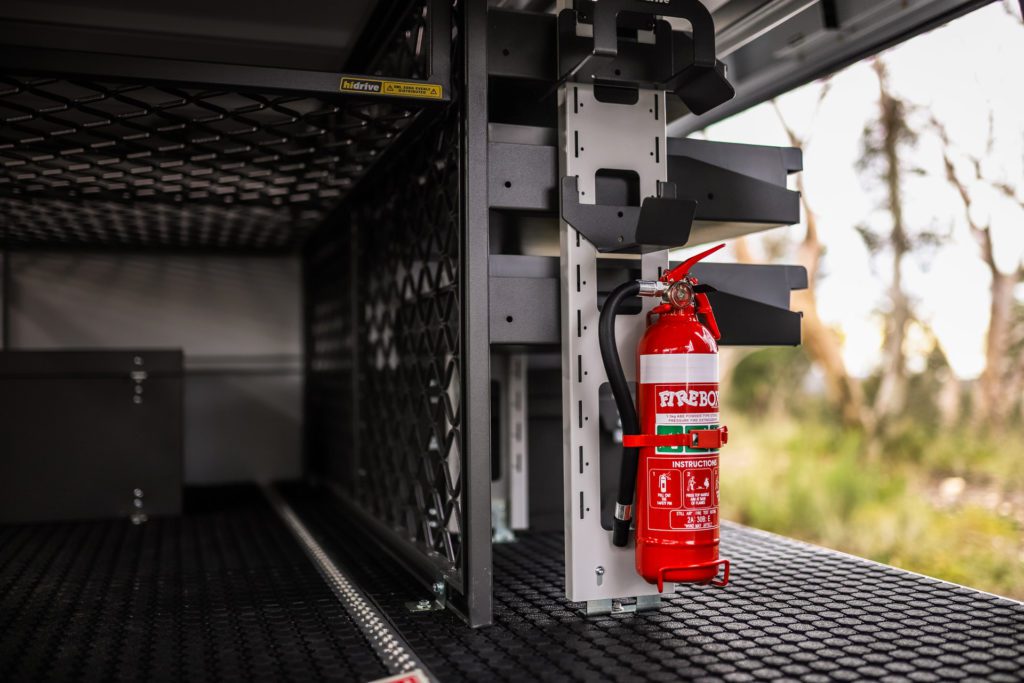 Hidrive Fire Extinguisher, DCP & Bracket accessories for Ute, Trailer and Truck service bodies