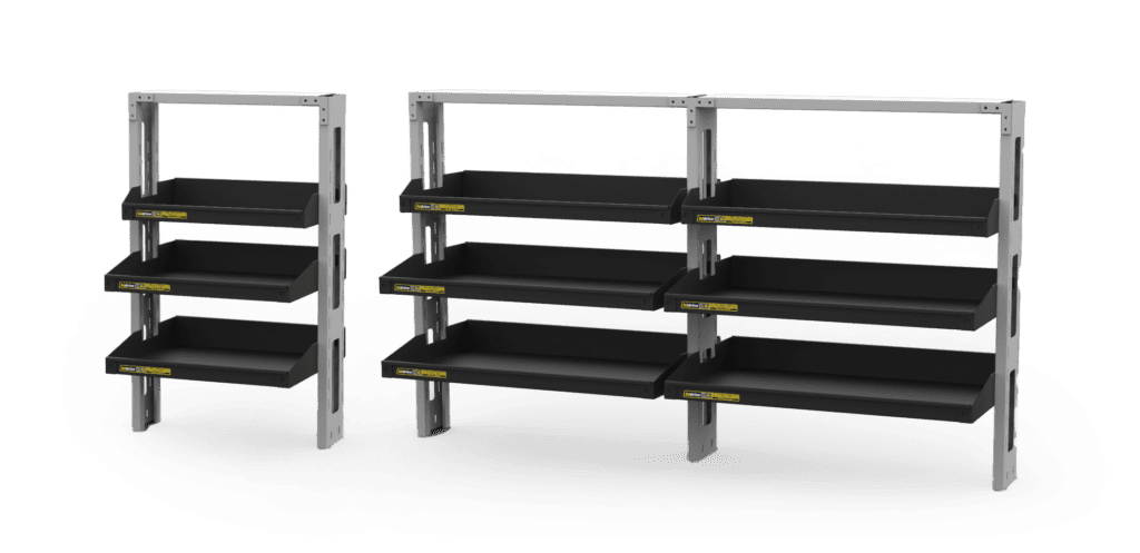 Hidrive One-Click Shelving, 3 Tier Kit accessories for Utes, Trailers and Truck service bodies