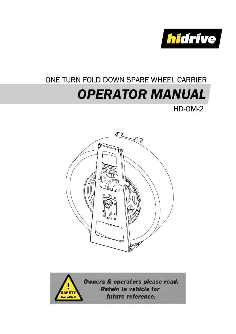 One Trun Fold Down Spare Wheel Carrier Operator