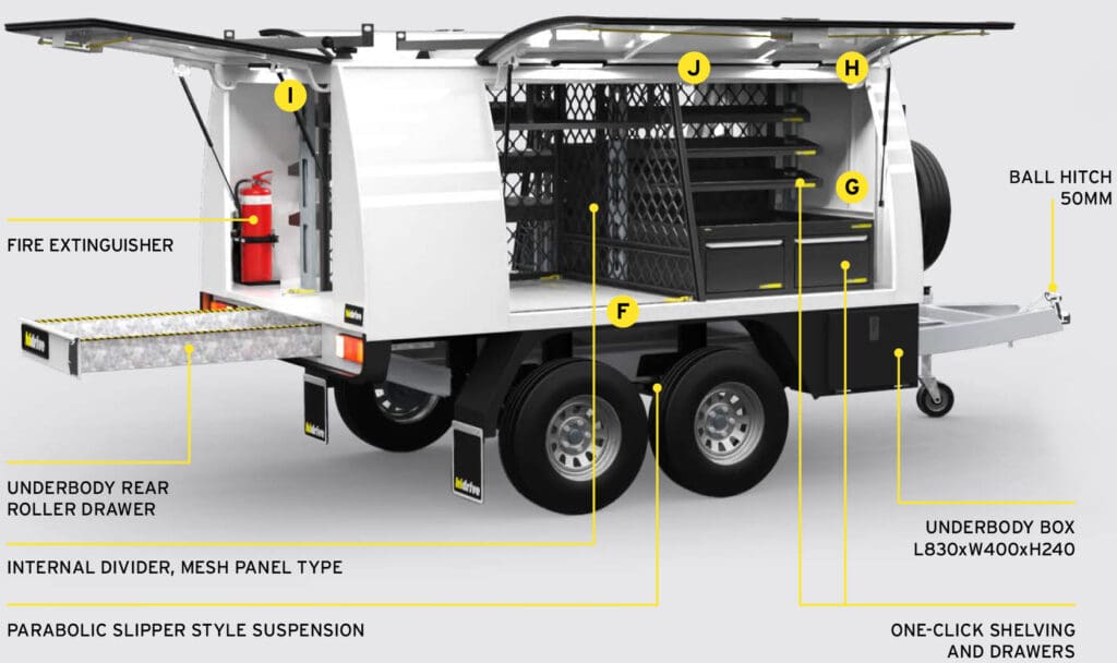 Hidrive Trailer Full Canopy side view