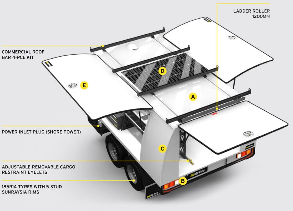 Hidrive Trailer Full Canopy top view