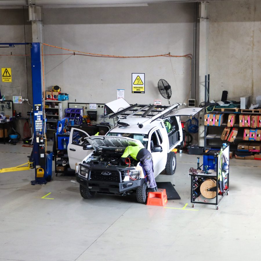 Technician working on Ford Ranger Hidrive Sydney Factory